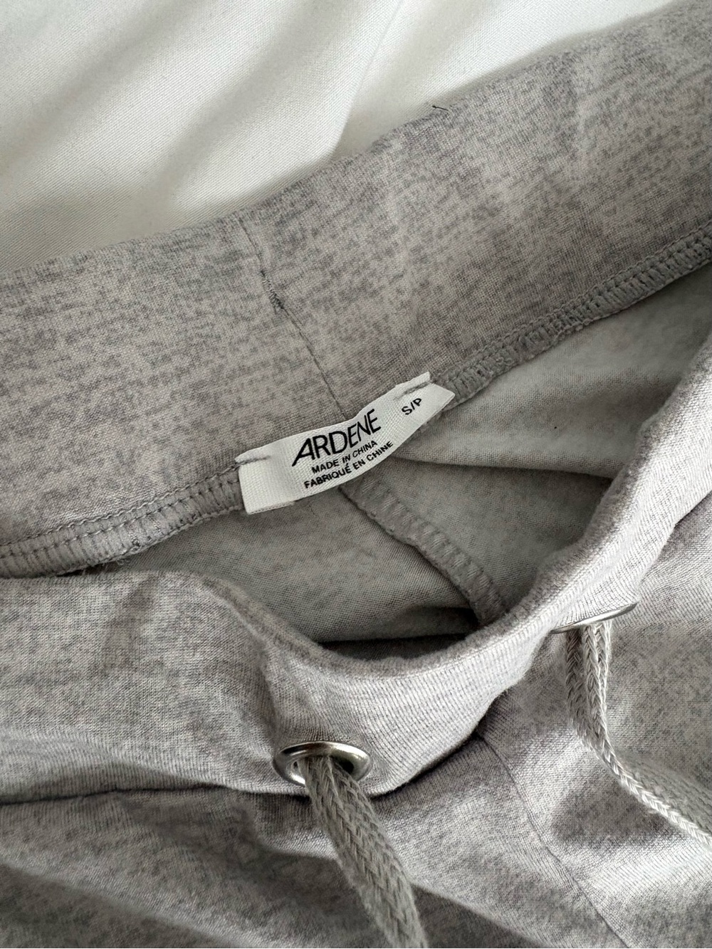 Light Grey Low Rise Flared Drawstring Pants - Picture 3 of 5
